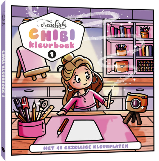 CreaChick Chibikleurboek 1 - Vanaf 1 mei verkrijgbaar op de KreaDoe!