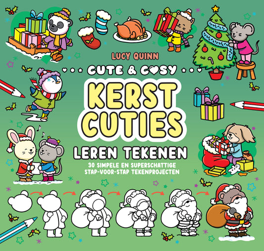 Cute & Cosy Leren tekenen Kerstcuties