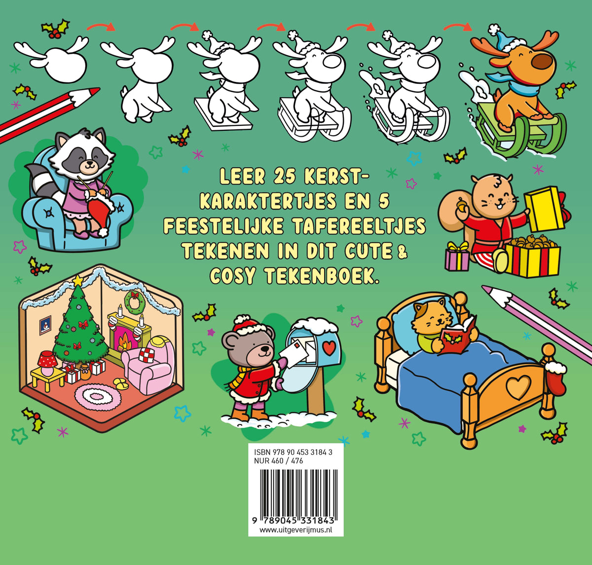 Cute & Cosy Leren tekenen Kerstcuties