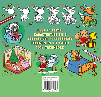 Cute & Cosy Leren tekenen Kerstcuties