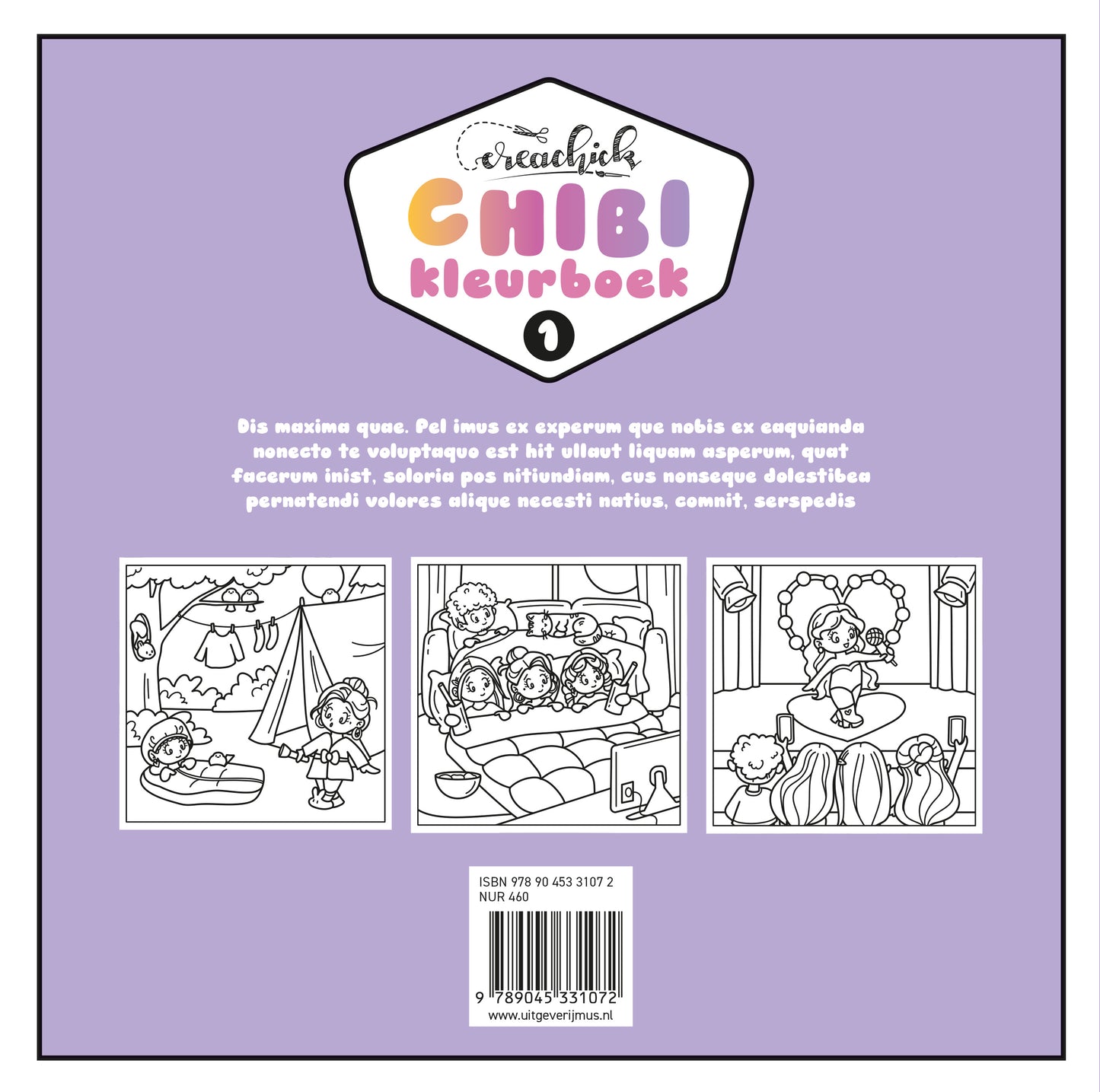 CreaChick Chibikleurboek 1 - Vanaf 1 mei verkrijgbaar op de KreaDoe!