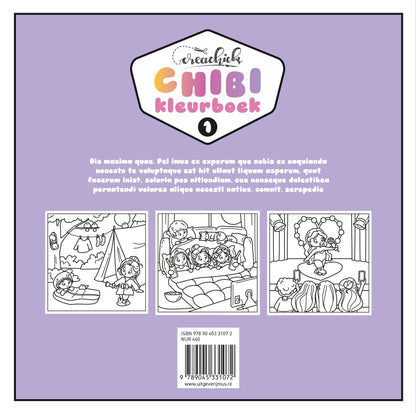 CreaChick Chibikleurboek 1 - Vanaf 1 mei verkrijgbaar op de KreaDoe!