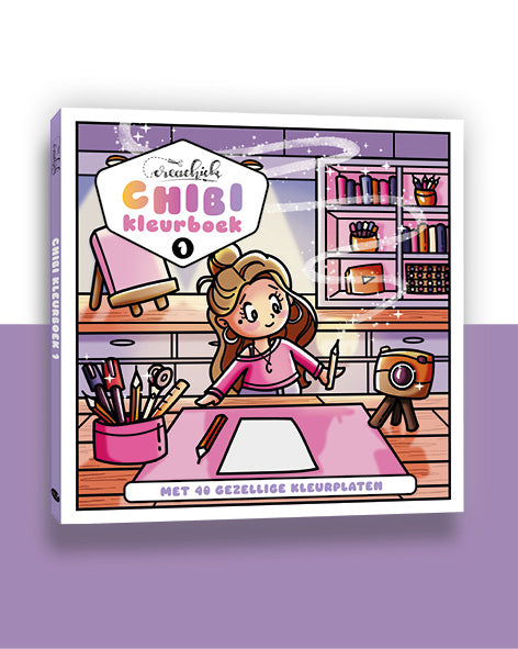 CreaChick Chibikleurboek 1 - Vanaf 1 mei verkrijgbaar op de KreaDoe!