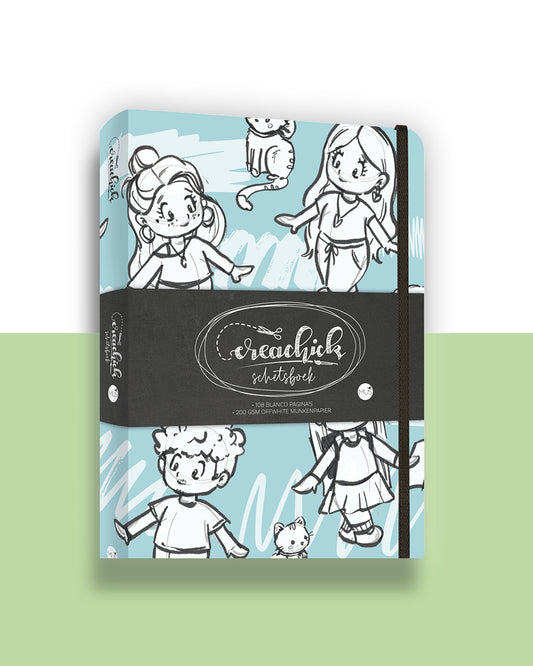 CreaChick Schetsboek BLUE