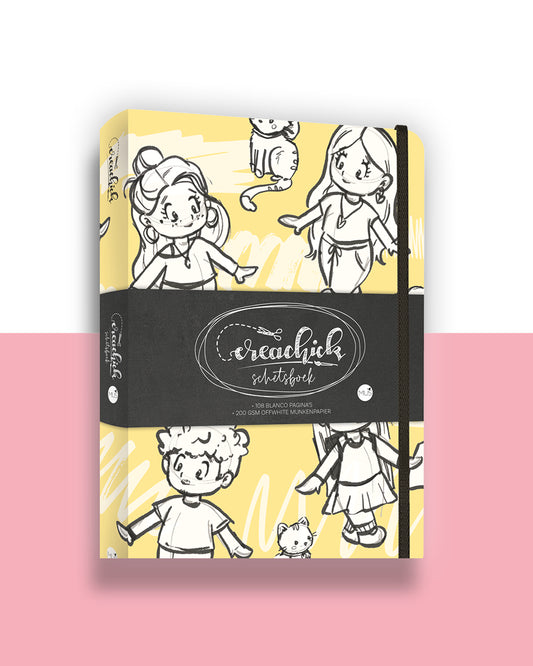 CreaChick Schetsboek YELLOW