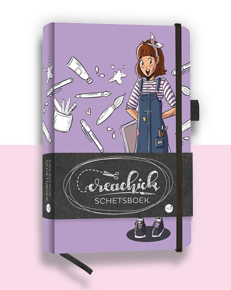 CreaChick Schetsboek LILA