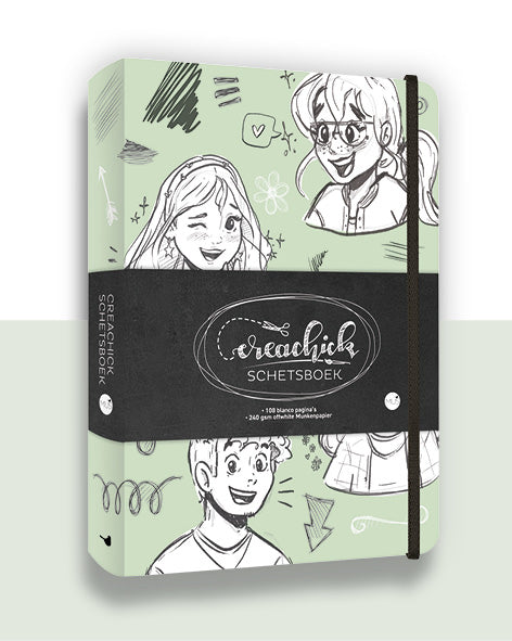 CreaChick Schetsboek SAGE GREEN