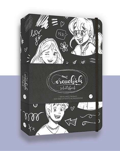 CreaChick schetsboek BLACK